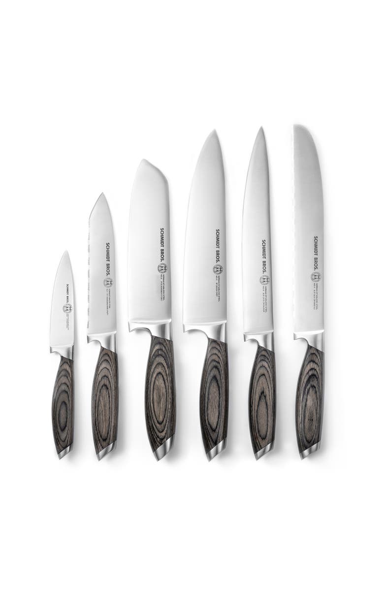 Schmidt Brothers Cutlery Bonded Ash 7-Piece Knife Block Set, Alternate, color, Grey