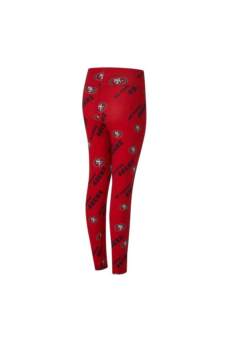 Women's Concepts Sport Scarlet San Francisco 49ers Mosaic Allover Print Leggings, Alternate, color, Scarlet