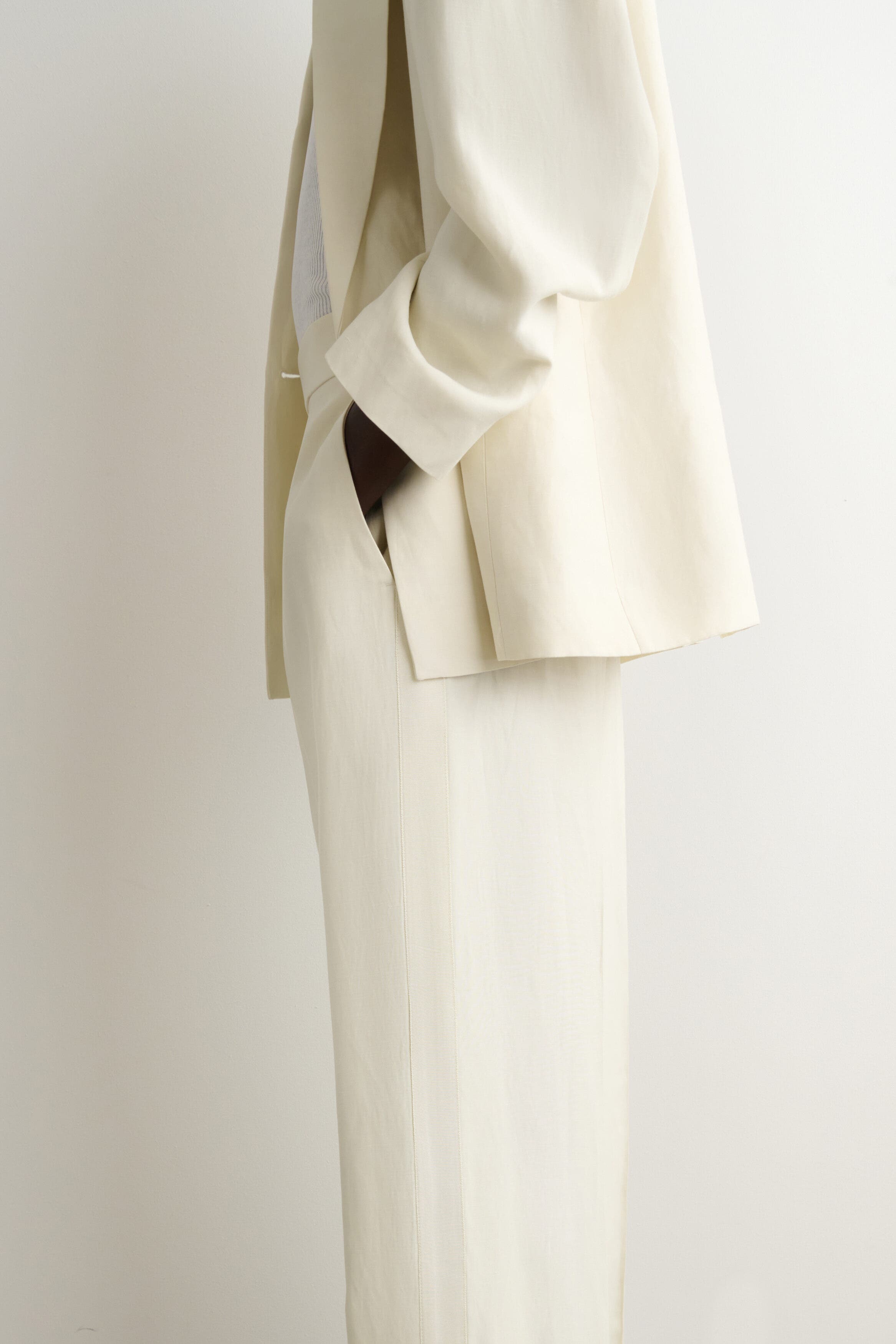 Tailored Linen-Blend Straight-Leg Pants - image 2