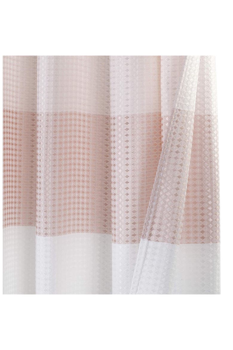 Shades Ombré Waffle Texture Shower Curtain, Alternate, color, BLUSH