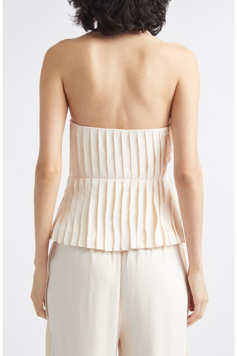 Jane Pleated Halter Top, Alternate, color, PEACH SORBET