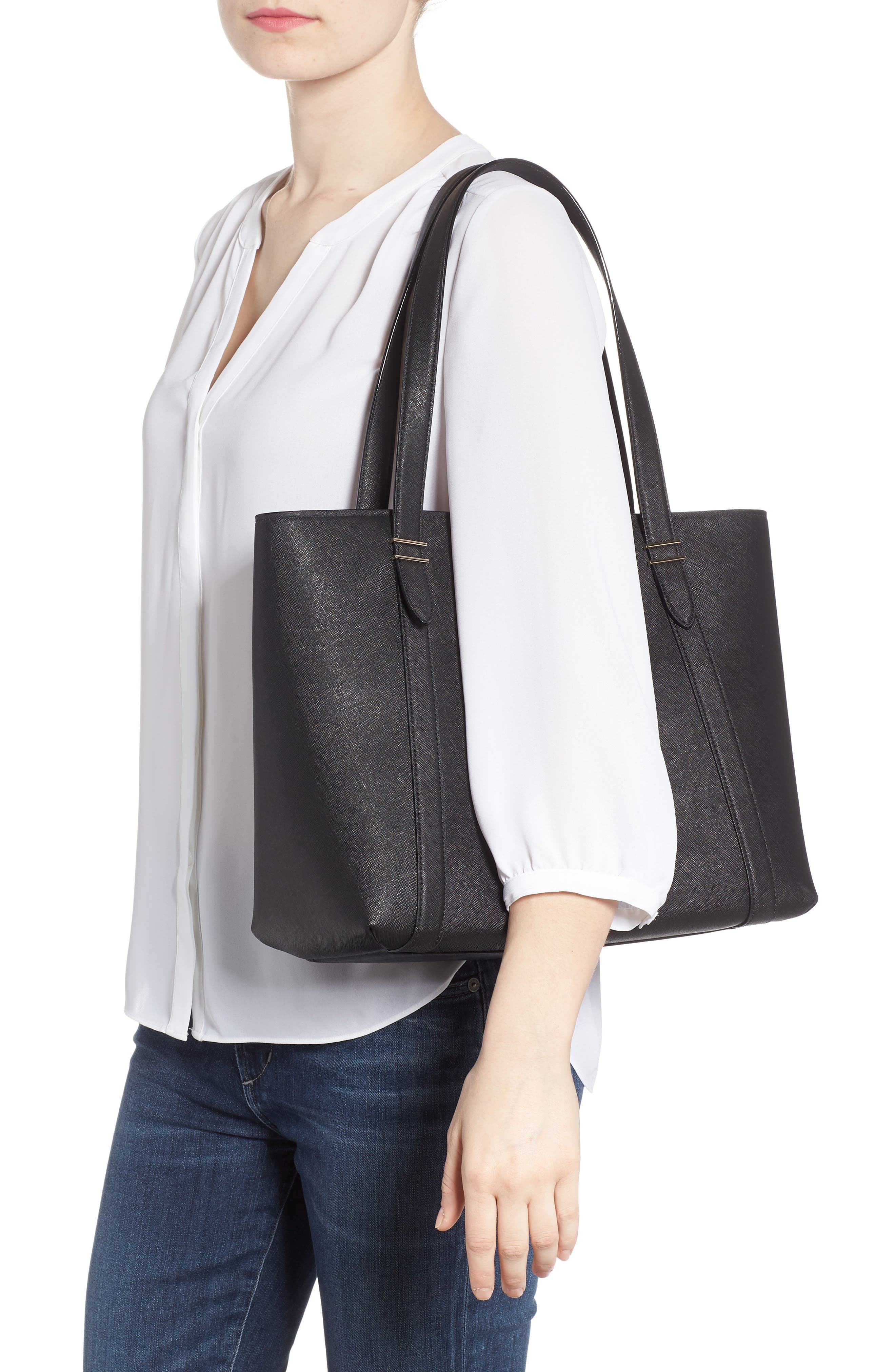 Kate Spade New York oakwood street - chandra leather tote, Alternate, color, 