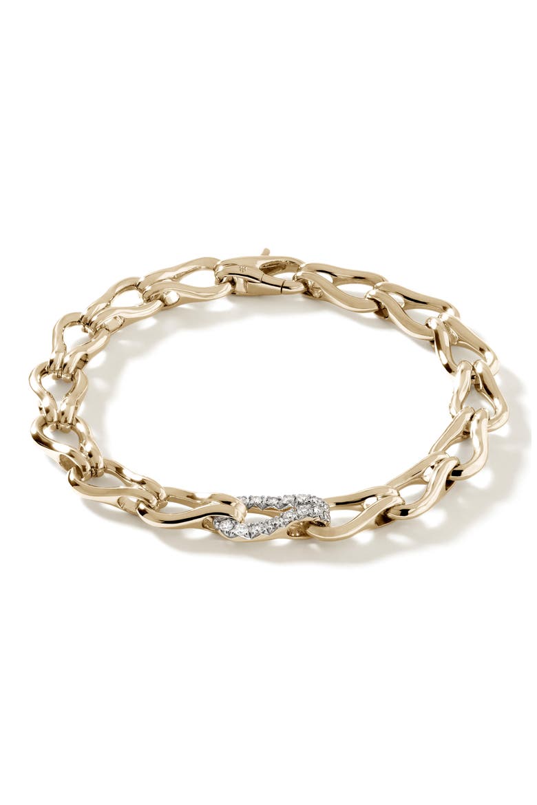 Surf Bracelet, 14K Gold, Diamonds, Main, color, GOLD