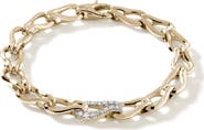 John Hardy Surf Bracelet, 14K Gold, Diamonds