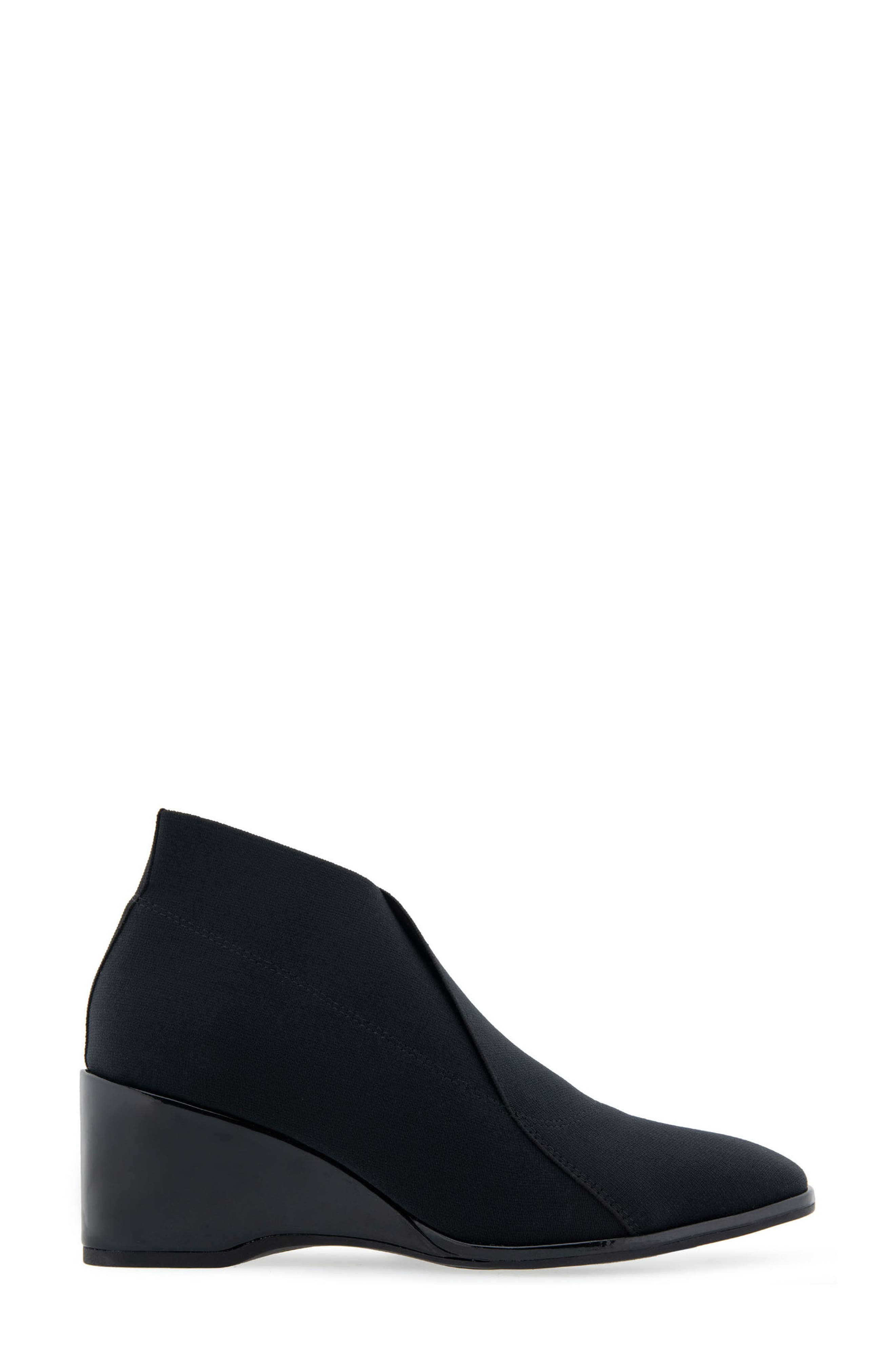 Aerosoles Anini Wedge Slip-On Bootie, Alternate, color, Black Elastic