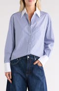 TWP Big Joe Stripe Cotton & Silk Button-Up Shirt