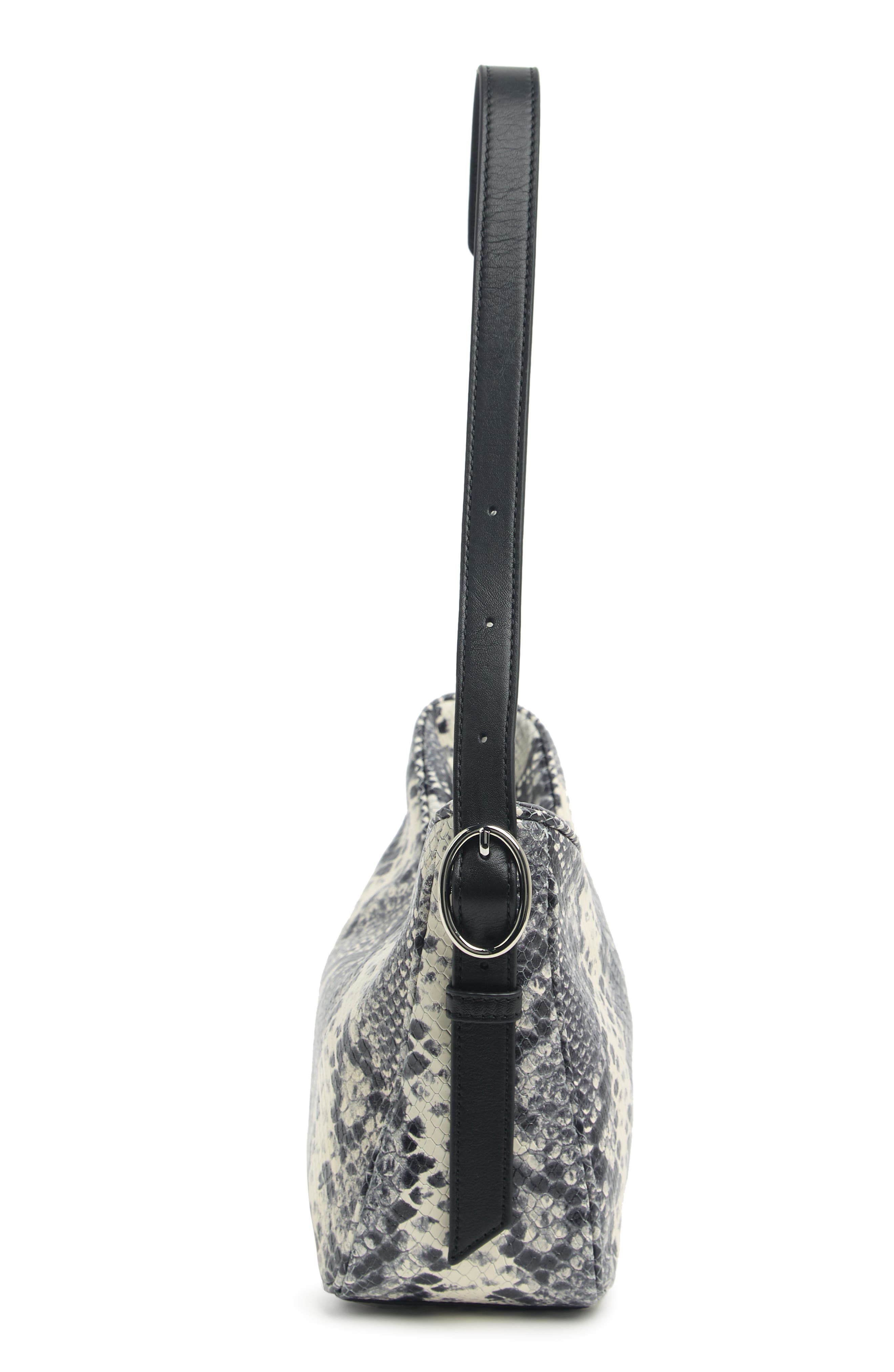 Marc Jacobs Snake Embossed Leather Baguette Shoulder Bag, Alternate, color, 