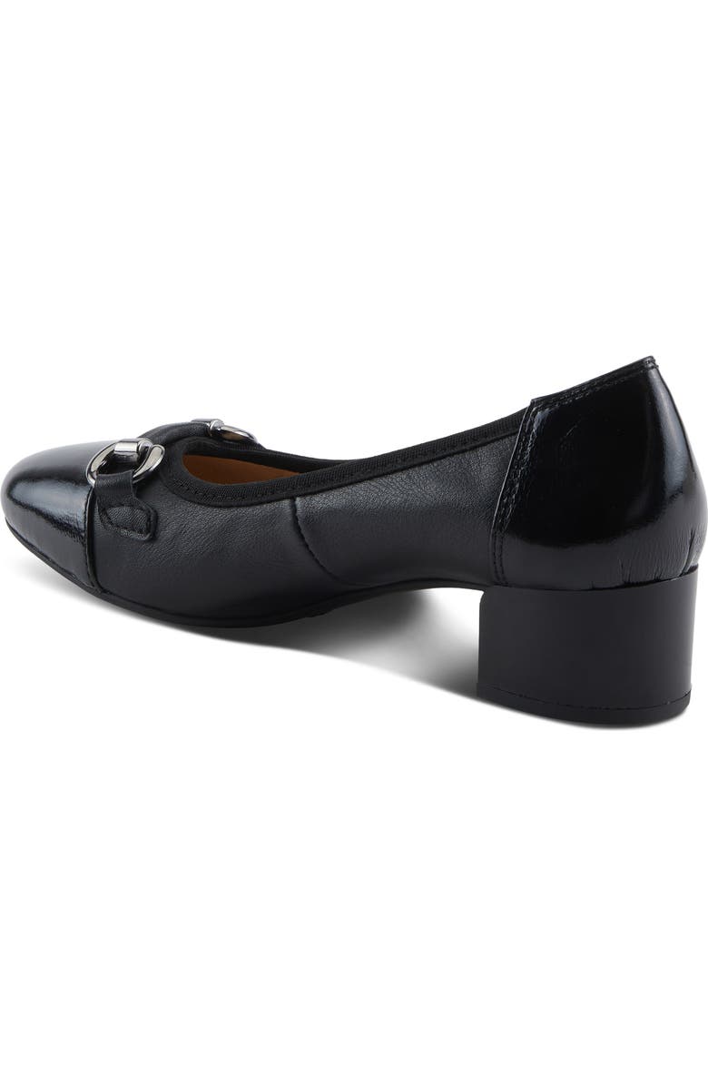 Spring Step Earline Cap Toe Pump, Alternate, color, Black Patent