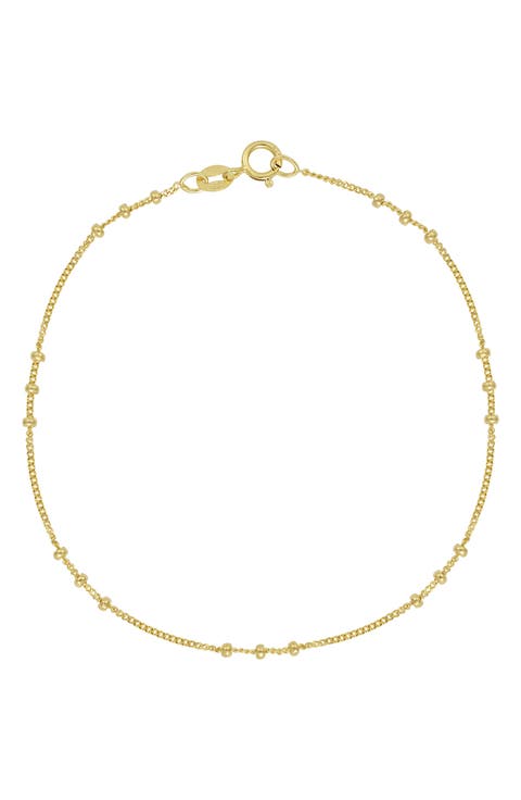 14K Gold Beaded Chain Bracelet (Nordstrom Exclusive)