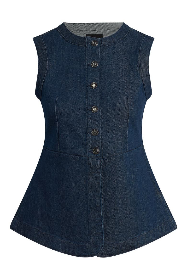 The Clocking In Denim Vest, Alternate, color, PEPPER