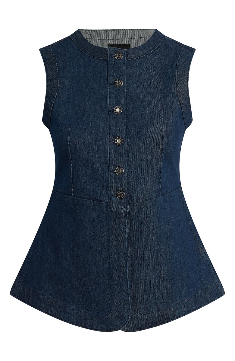 Favorite Daughter The Clocking In Denim Vest, Alternate, color, Pepper