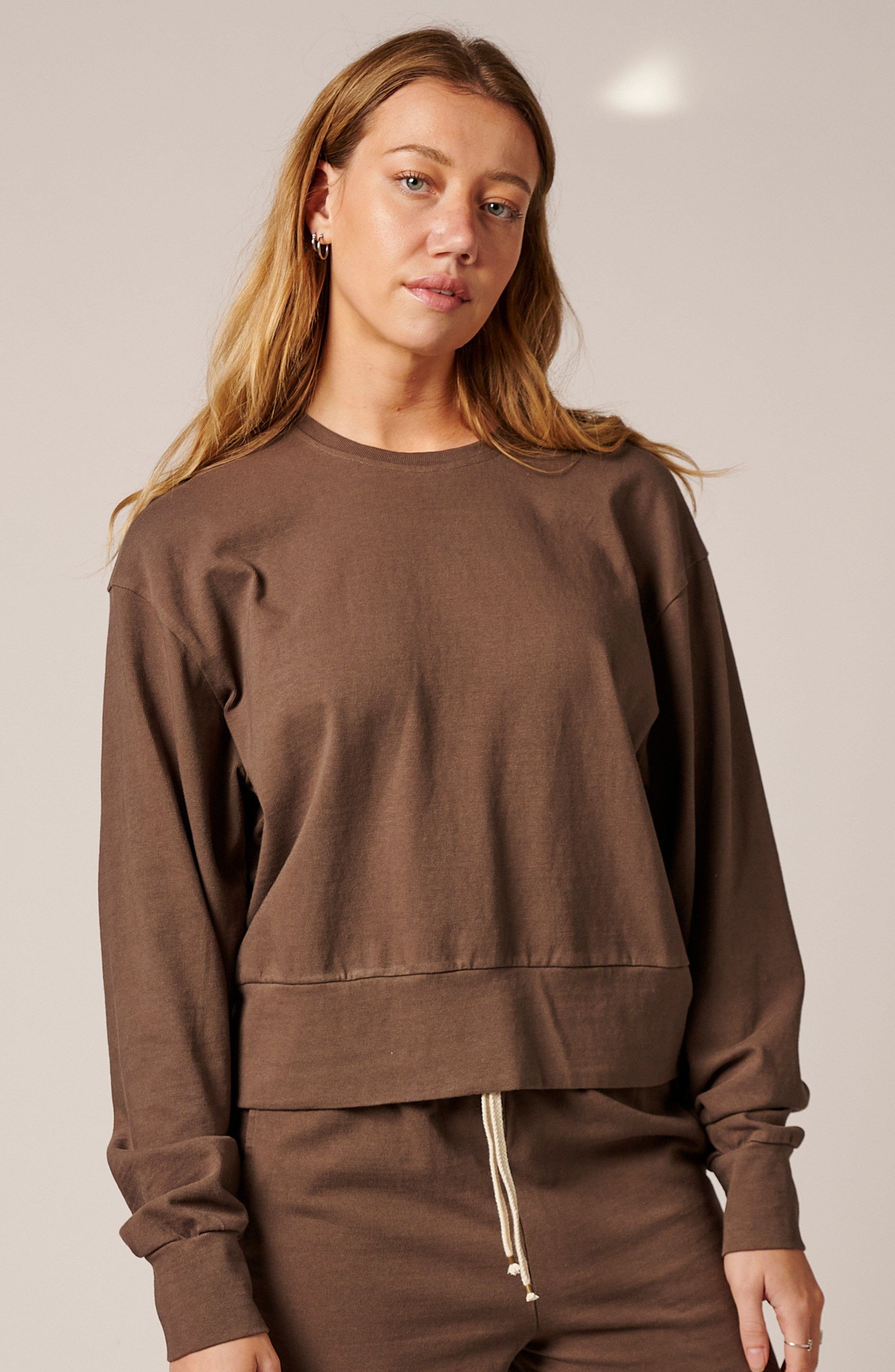 Womens Cotton Lounge Crew - image 4