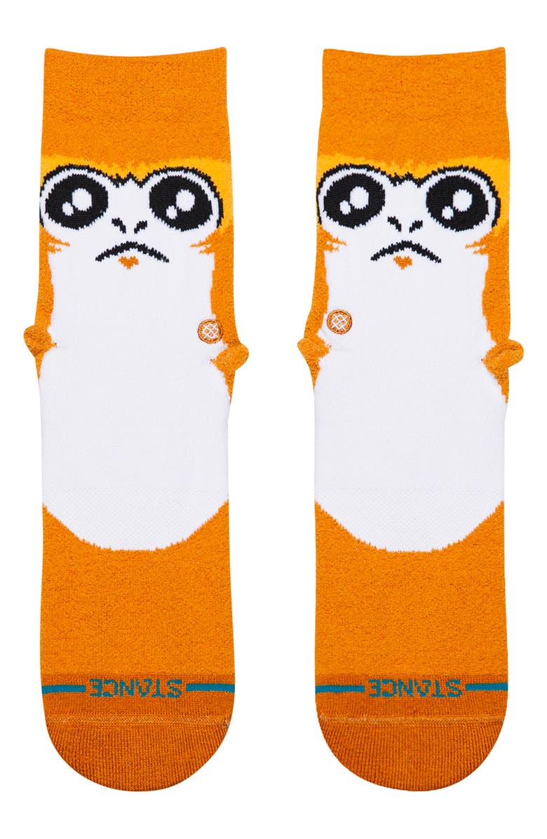 Stance Kids' Star Wars<sup>®</sup> Porg Crew Socks, Alternate, color, Brown