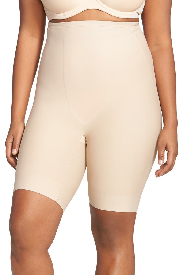 High Waist Thigh Slimmer, Alternate, color, WARM BEIGE