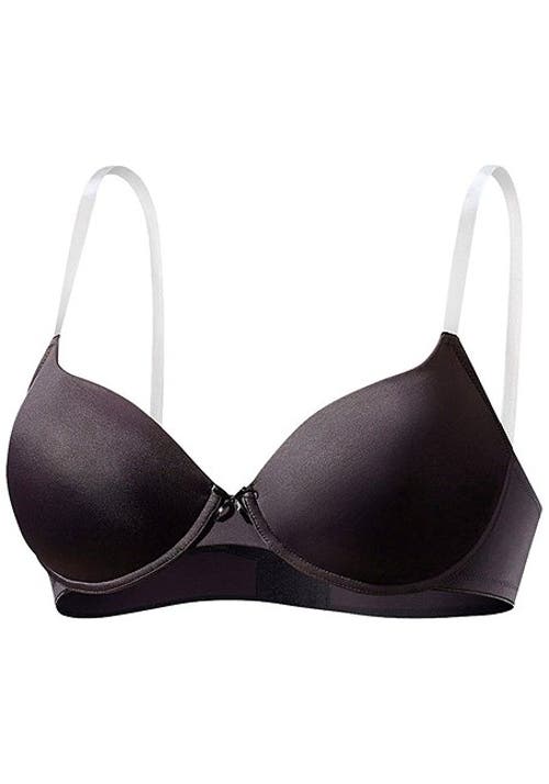 Lascana Underwire Clear Strap T-shirt Bra In Black