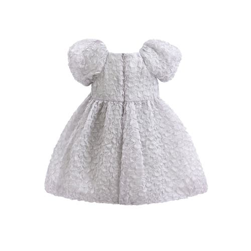 Sweet Cactus Textured Empire Dress In White