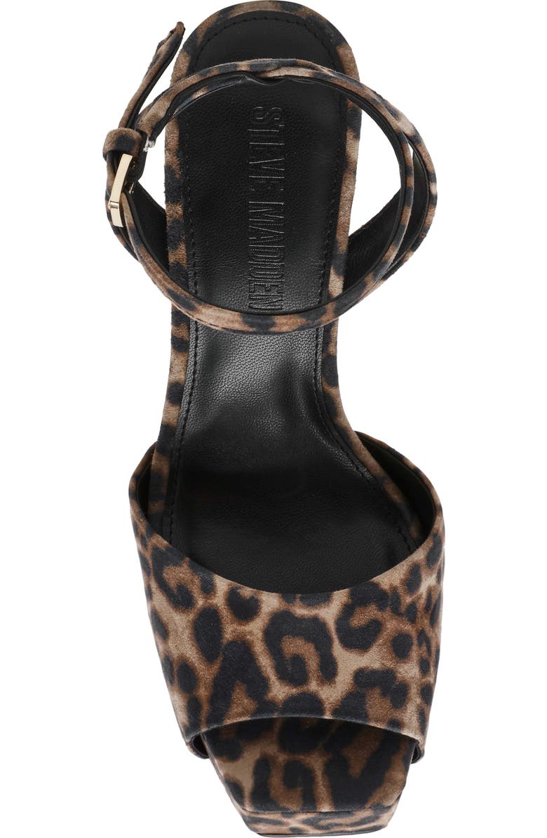 Steve Madden Sass Ankle Strap Platform Sandal, Alternate, color, Leopard