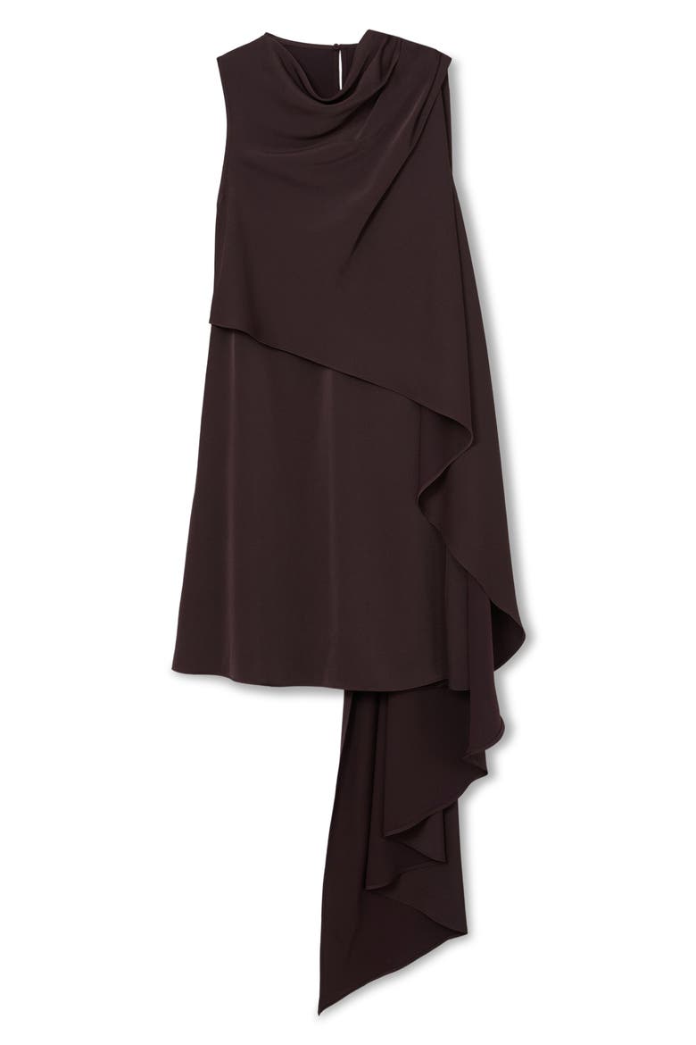 Wrenley Cowl Neck Minidress, Alternate, color, CHOCOLATE BROWN