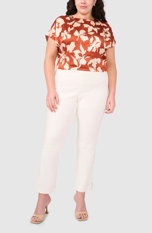 Halogenr Halogen(r) Printed Charmeuse Top In Baked Clay