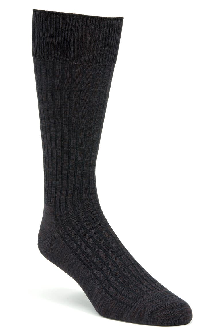 Over the Calf Dress Socks, Main, color, BLACK