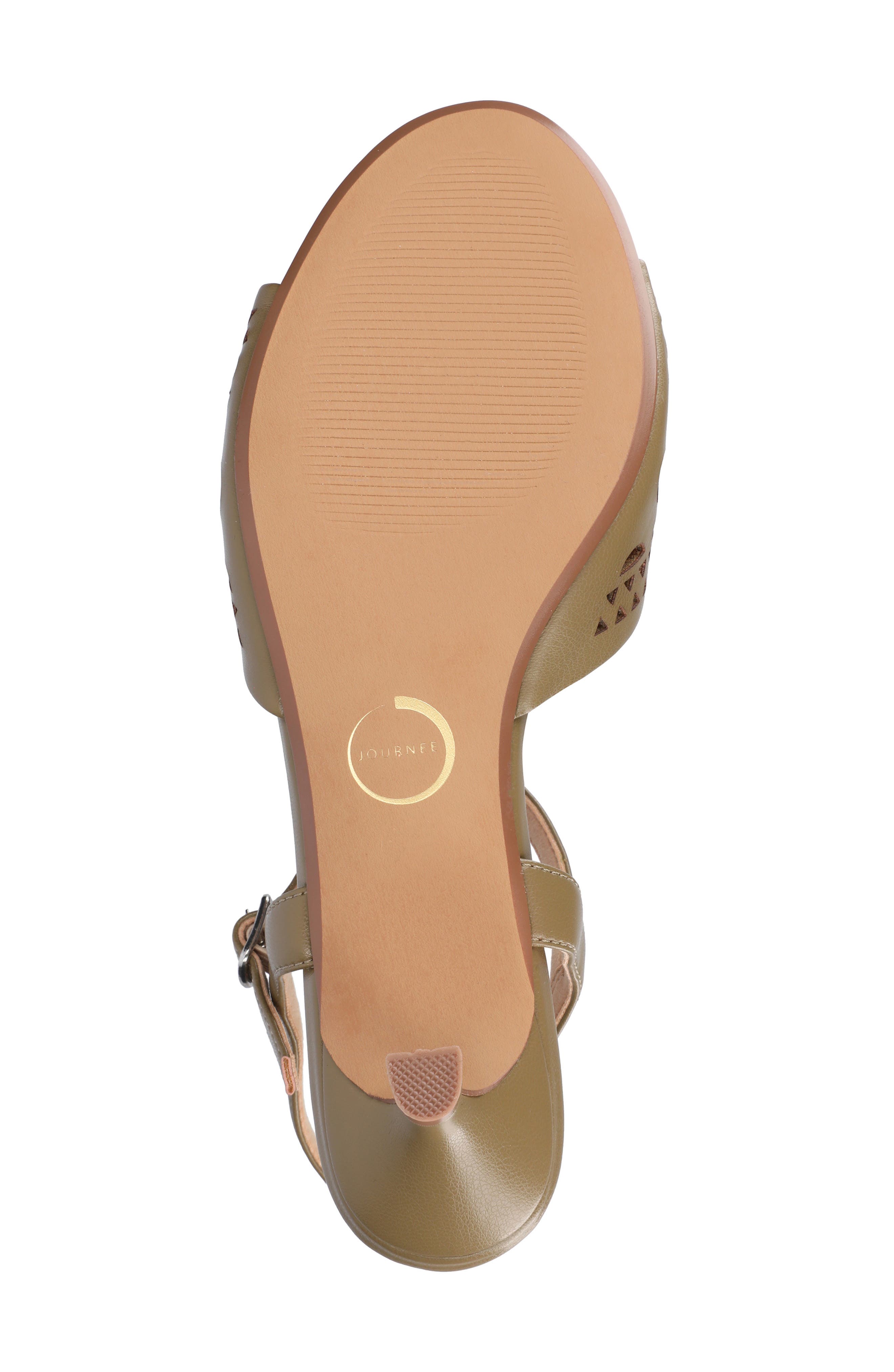 Journee Collection Jessly Ankle Strap Sandal, Alternate, color, Olive