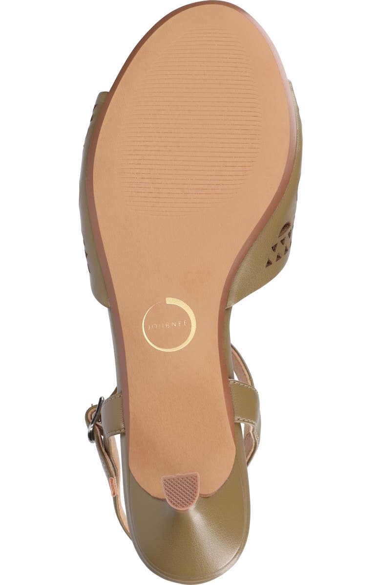 Journee Collection Jessly Ankle Strap Sandal, Alternate, color, Olive