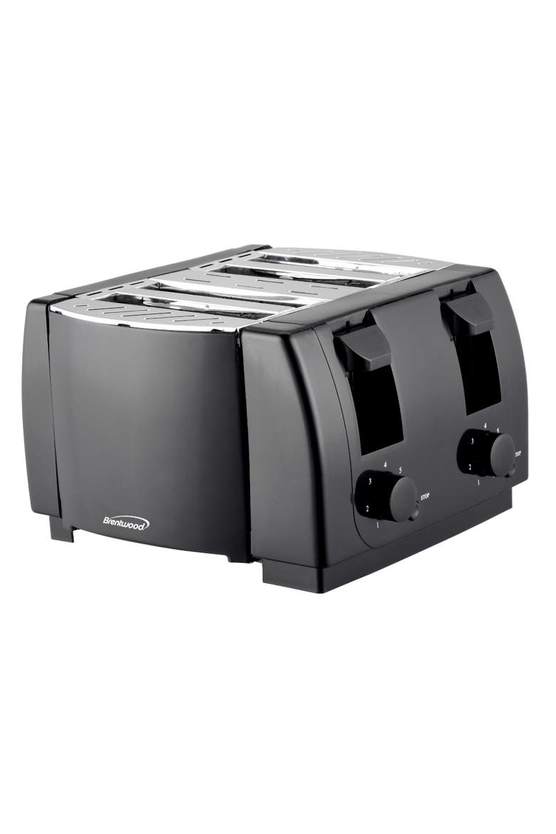 Cool Touch 4 Slice Toaster, Main, color, Black