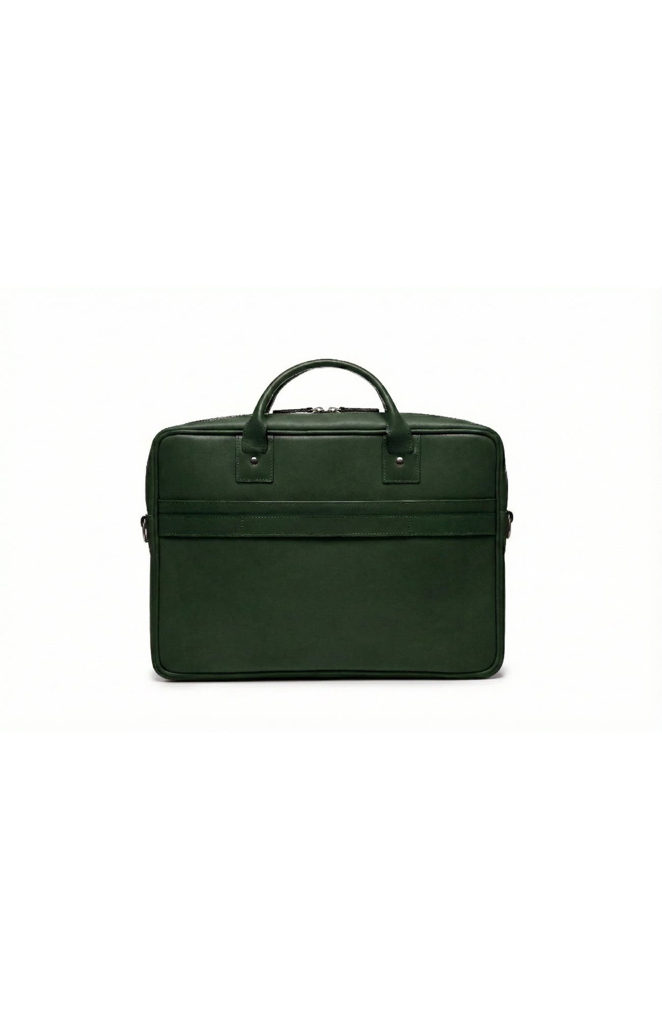 Dylan Slim Leather Briefcase, Alternate, color, Green