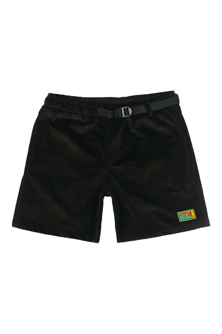 Marrietta Stretch Corduroy Shorts, Alternate, color, BLACK