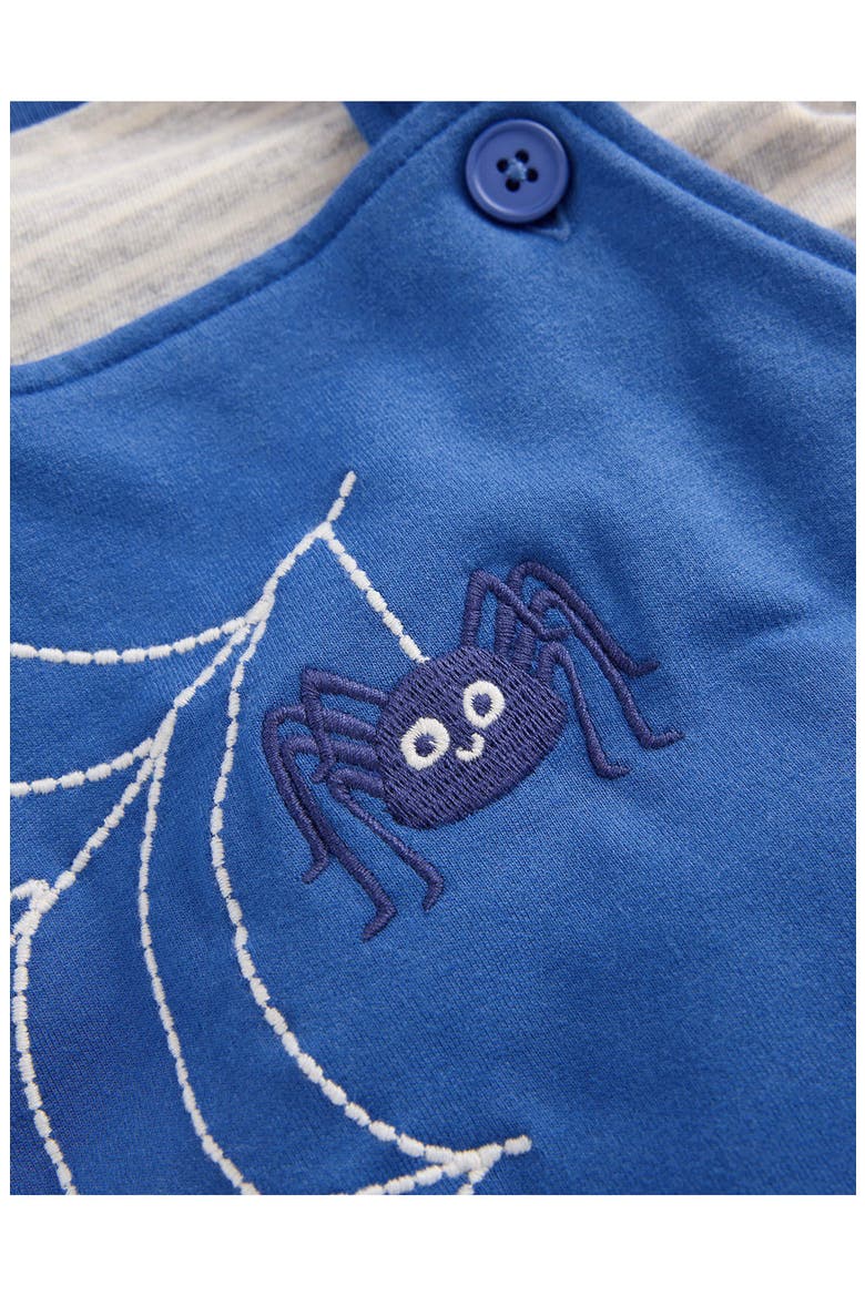 Kids' Jersey Dungaree Set, Alternate, color, DARK BLUE