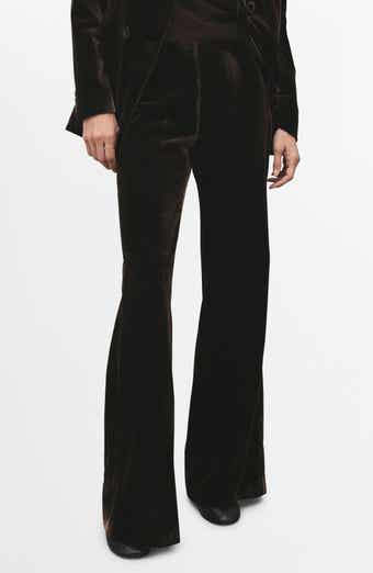 MANGO Velvet Flare Leg Pants