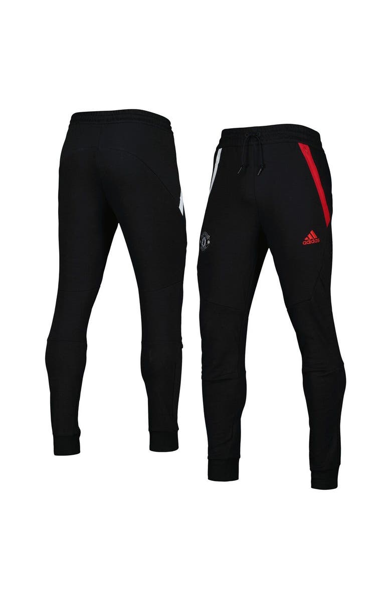 adidas Men's adidas Black Manchester United Travel Pants, Main, color, Black