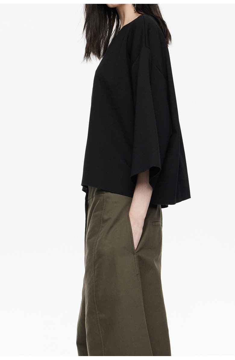 Bimba y Lola Ponte Di Roma Boxy T-Shirt, Alternate, color, Black