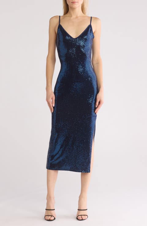 Disco Sequin Midi Dress