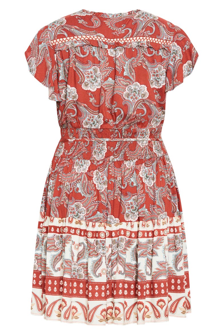 Lilah Flutter Sleeve Dress, Alternate, color, PAISLEY LOVE