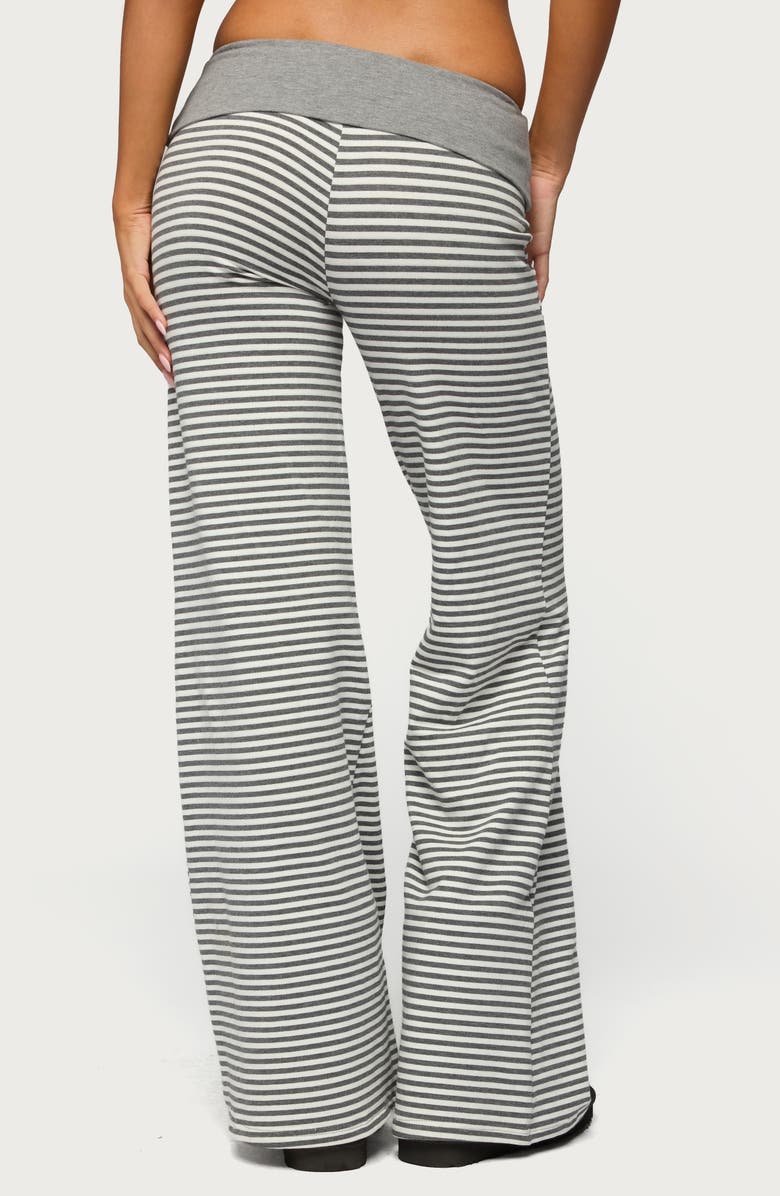 EDIKTED Meggy Stripe Foldover Pants, Alternate, color, 