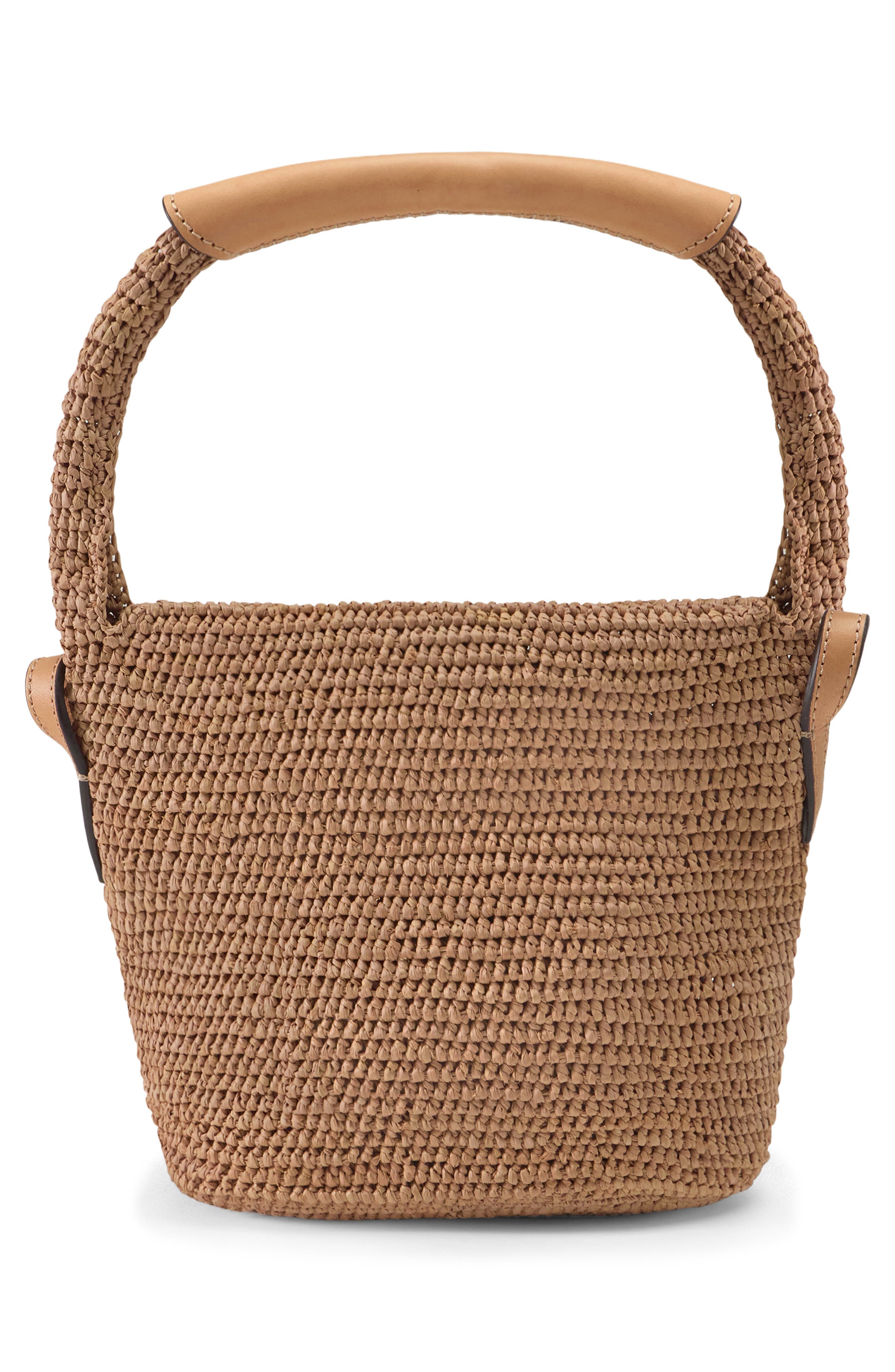 Yala Raffia Mini Shoulder Bag, Alternate, color, NOUGAT/ CARAMEL