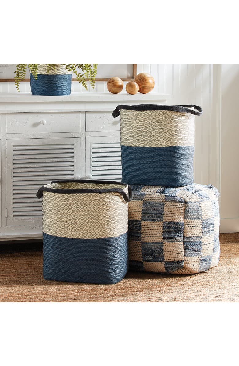 Napa Home & Garden Ayden Baskets With Handles Set of 2, Alternate, color, White