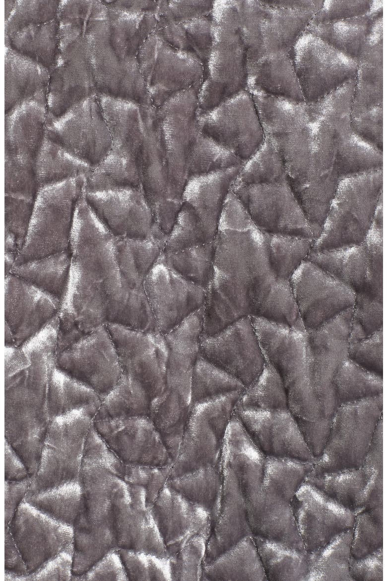 Quilted Velvet Bomber Jacket, Alternate, color, SILVER