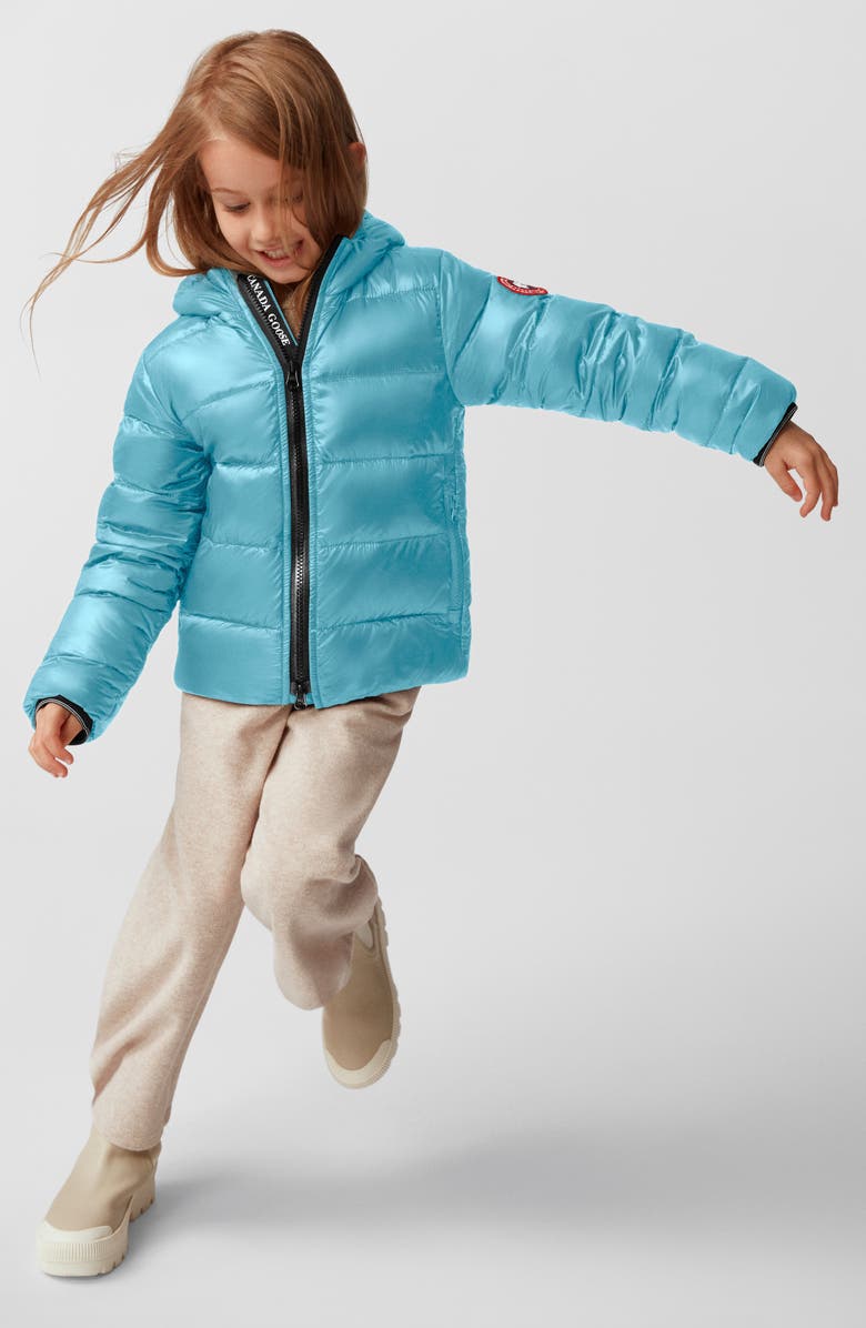 Canada Goose Kids' Crofton Water Repellent 750 Fill Power Down Recycled Nylon Puffer Jacket, Alternate, color, Aquarius