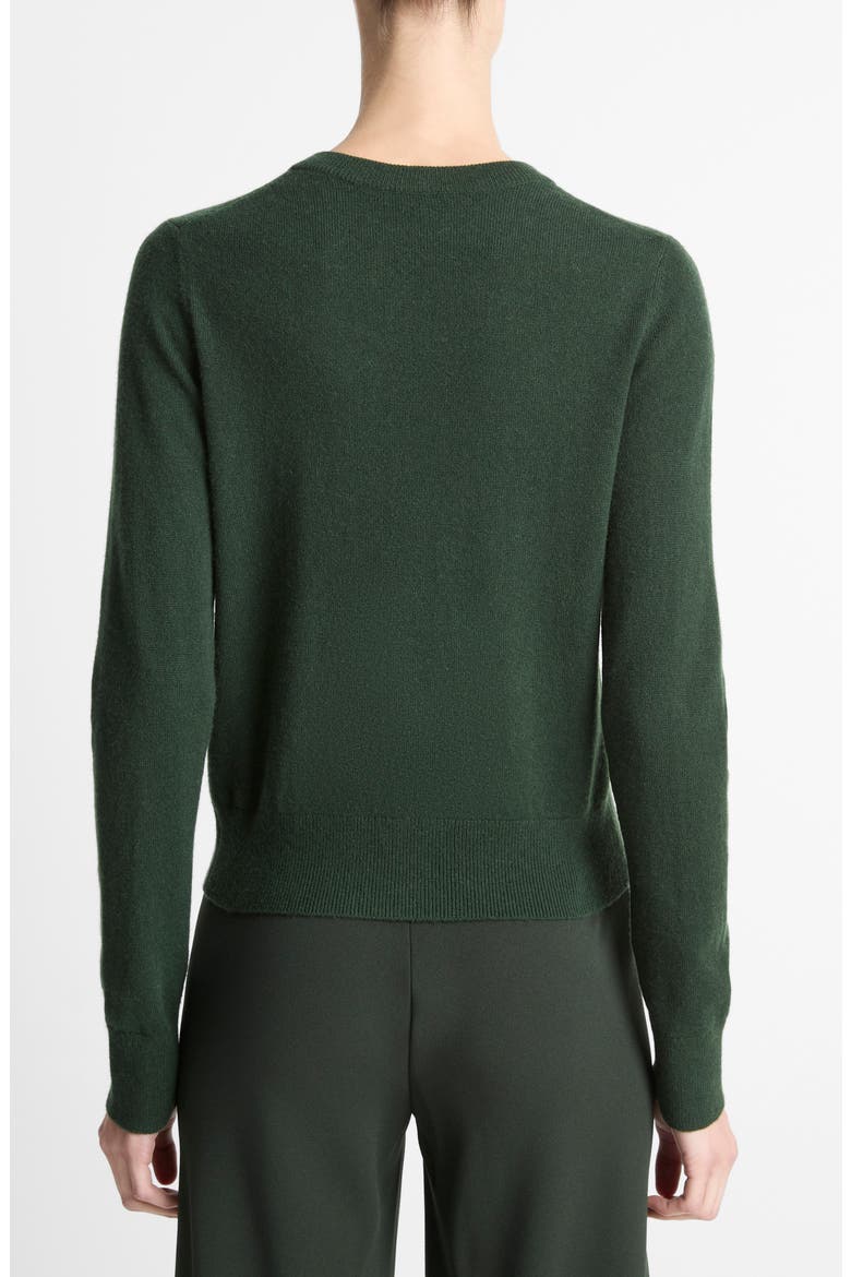Rib Crewneck Cashmere Sweater, Alternate, color, FOREST