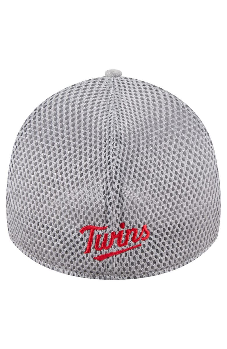 New Era Men's New Era Gray Minnesota Twins Visor Paint Splatter 39THIRTY Flex Hat, Alternate, color, Gray