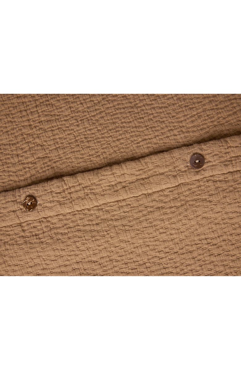 Coyuchi Cascade Organic Cotton Matelassé Sham, Alternate, color, Chestnut