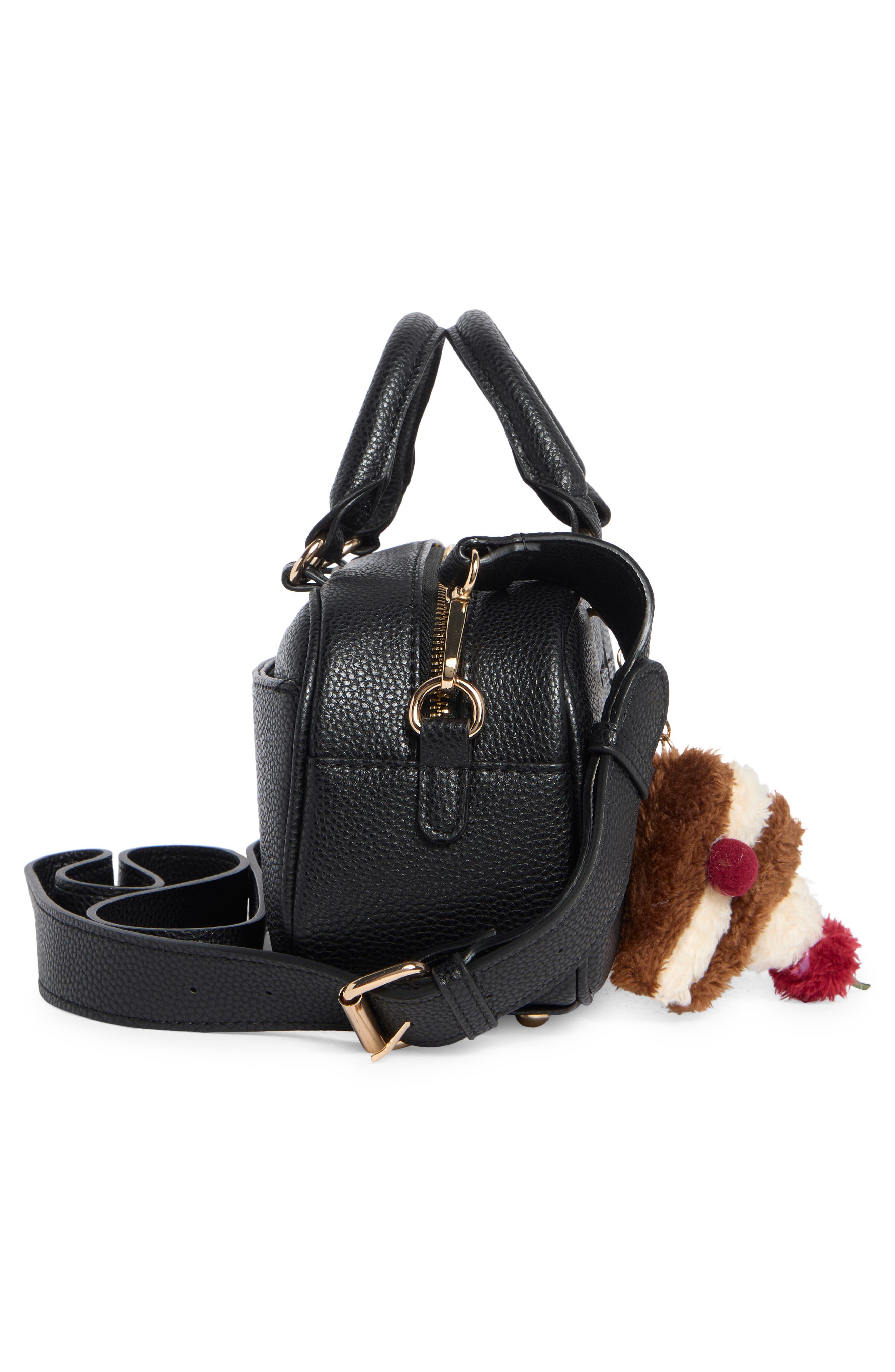 Nanette Lepore Ellah Mini Convertible Satchel Bag, Alternate, color, Black