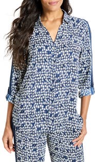 NIC+ZOE Etched Angles Button-Up Shirt