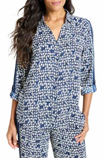 NIC+ZOE Etched Angles Button-Up Shirt