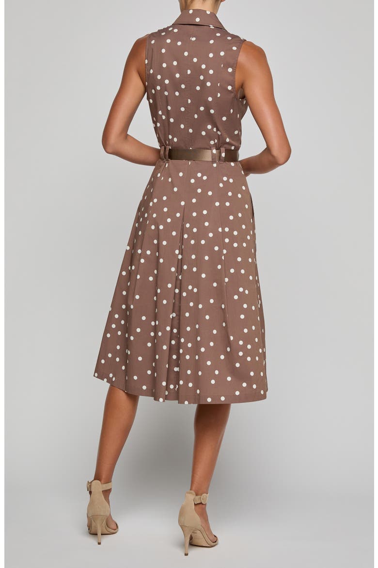 Kylo Polka Dot Belted Shirtdress, Alternate, color, CARDAMOM/ ECRU POLKA DOT