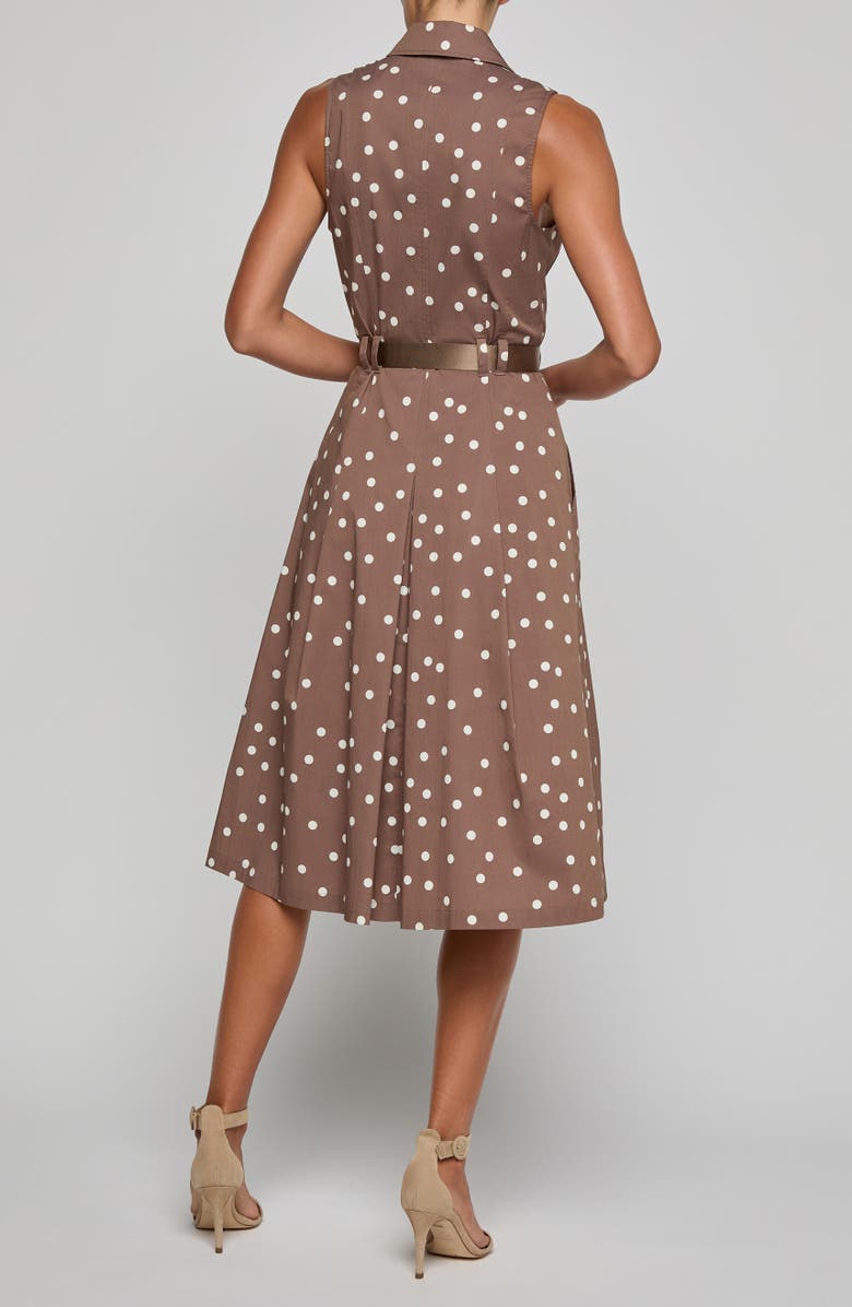 L'AGENCE Kylo Polka Dot Belted Shirtdress, Alternate, color, Cardamom/ Ecru Polka Dot