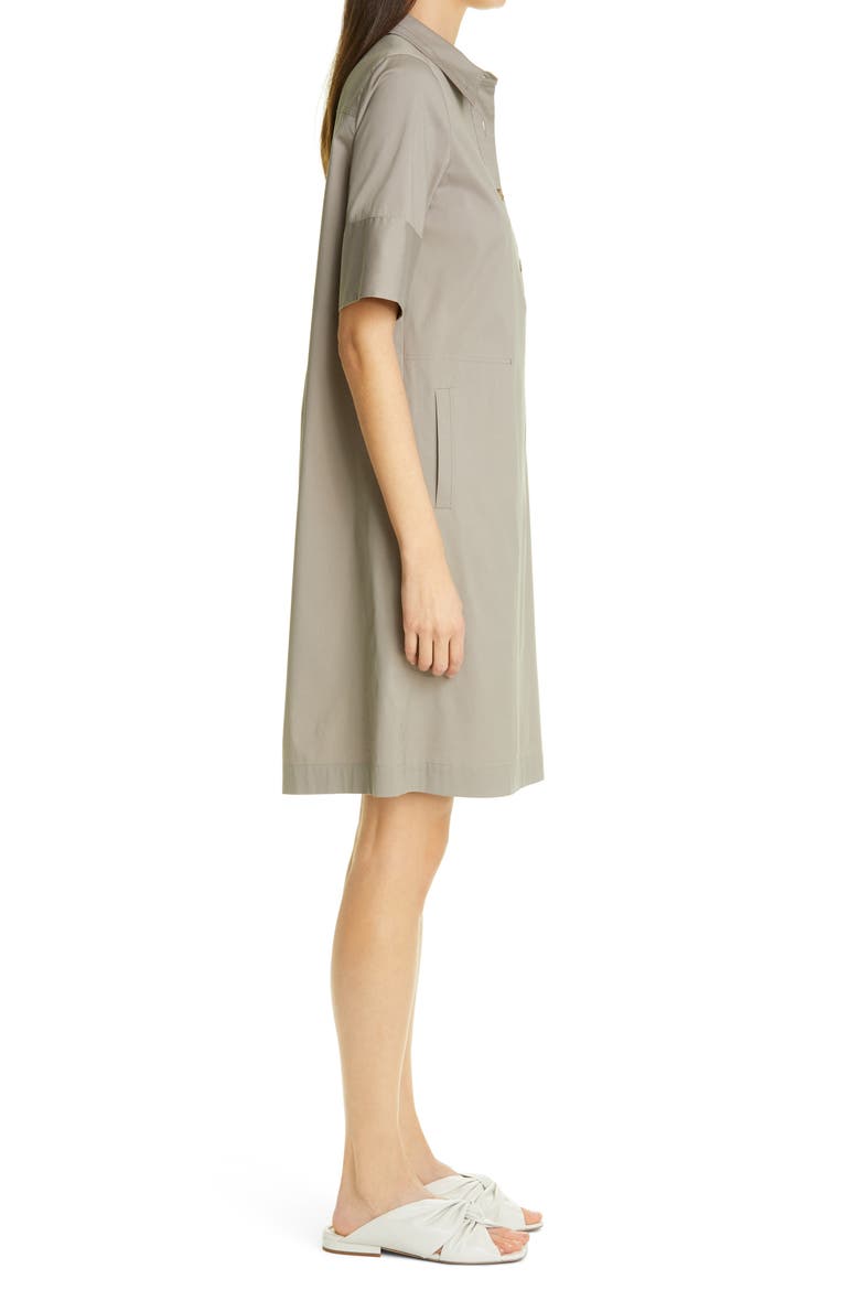 Conroy Classic Stretch Cotton Blend Shirtdress, Alternate, color, MINK GREY