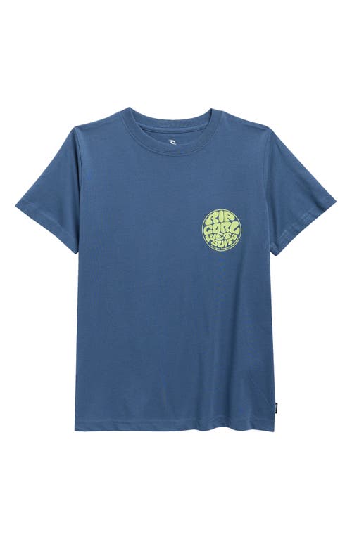Rip Curl Kids' Wetsuit Icon Cotton Graphic T-shirt In Blue